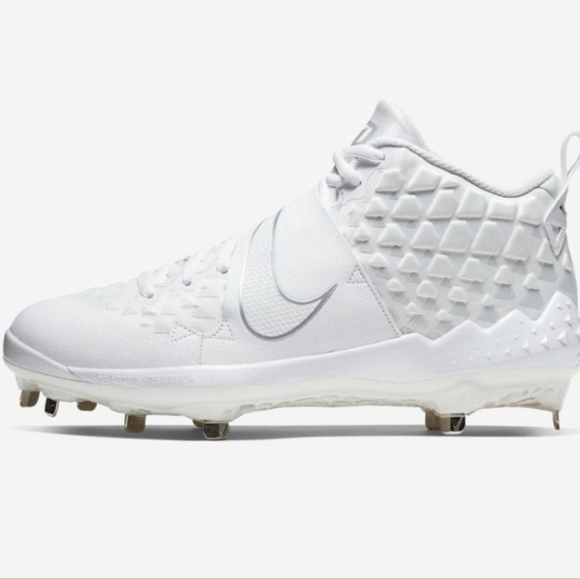 Nike Force Air Trout 6 Pro Whitw Metal Baseball Cleats Size 9 main image 6
